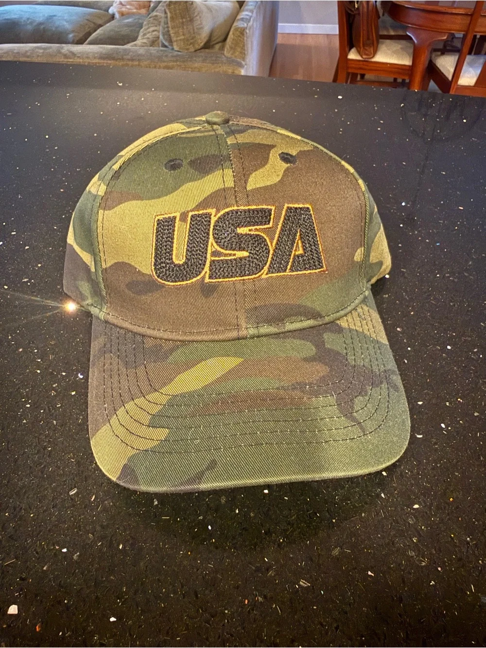 Camouflage USA Embroidered Baseball Cap